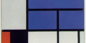 Piet Mondrian, Composition avec bleu, 1924