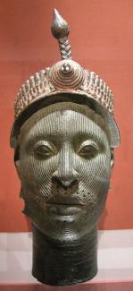 Tête d'un oni (roi) d'Ife, Nigeria (XIIe-XIVe), bronze 