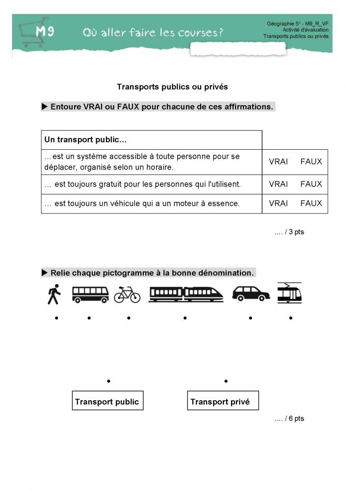 Transports publics ou privés