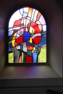 Aebischer Yoki, Glasmalerei, 1978, Kapelle Burgbühl